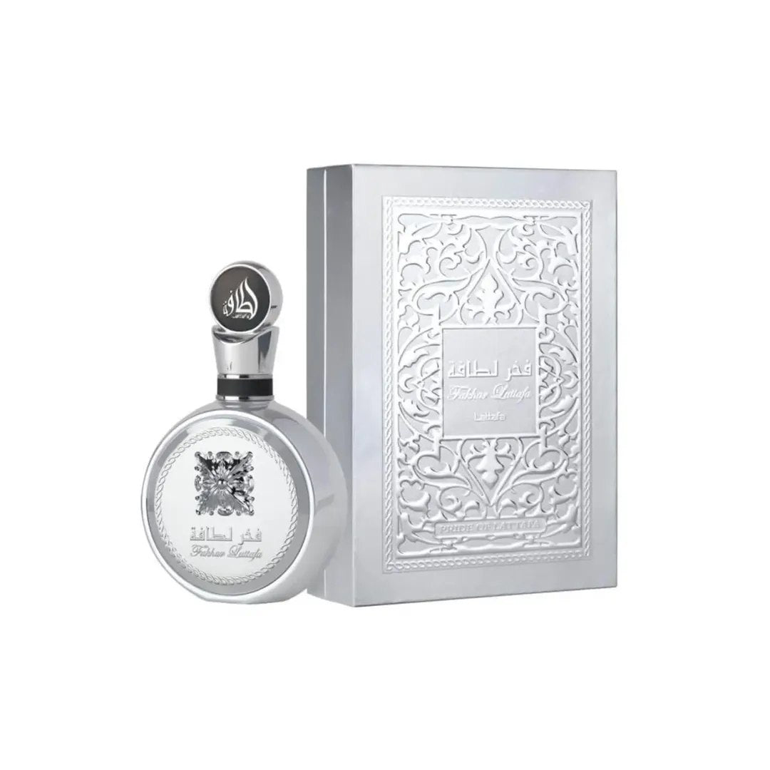 Lattafa Fakhar Platin – Eau de Parfum Spray for Unisex, 3.4 Ounce / 100 ml