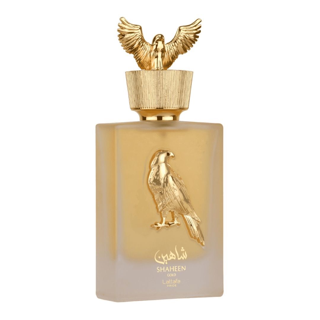 Lattafa Pride Shaheen Gold for Unisex Eau de Parfum Spray, 3.4 Ounce / 100 Ml